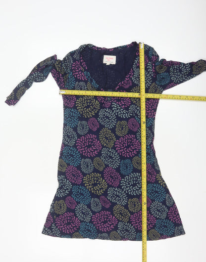 White Stuff Women's Multicoloured Floral Tunic Top Size 10 Viscose Blend