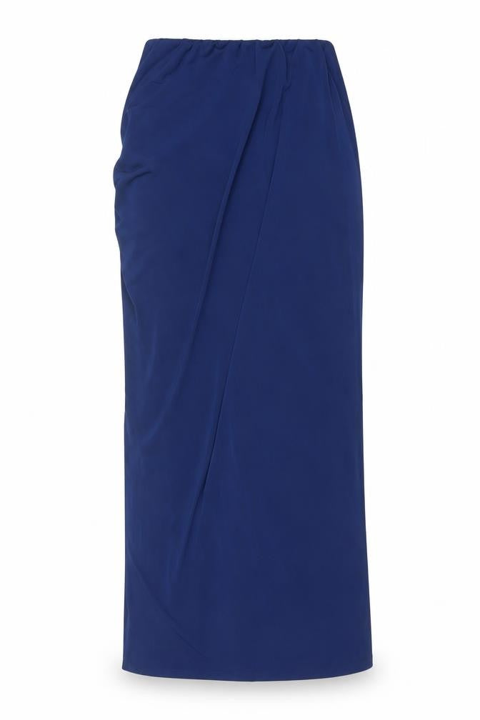 Pull & Bear Women's Blue Midi Stretch Pencil Skirt Size M