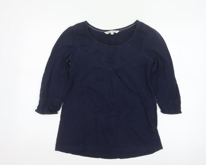 Fat Face Women's Blue Cotton Tunic Blouse Size 8