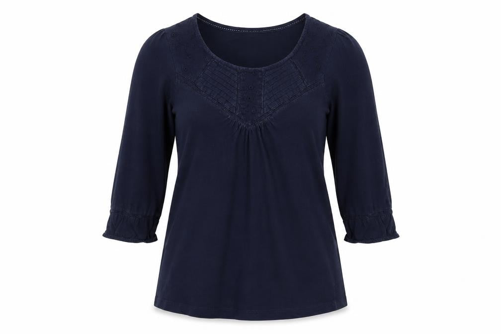 Fat Face Women's Blue Cotton Tunic Blouse Size 8