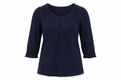 Fat Face Women's Blue Cotton Tunic Blouse Size 8