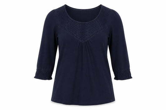 Fat Face Women's Blue Cotton Tunic Blouse Size 8
