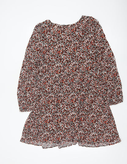 Marks and Spencer Women Multicoloured Viscose A-Line Dress Size 14