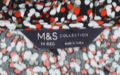 Marks and Spencer Women Multicoloured Viscose A-Line Dress Size 14