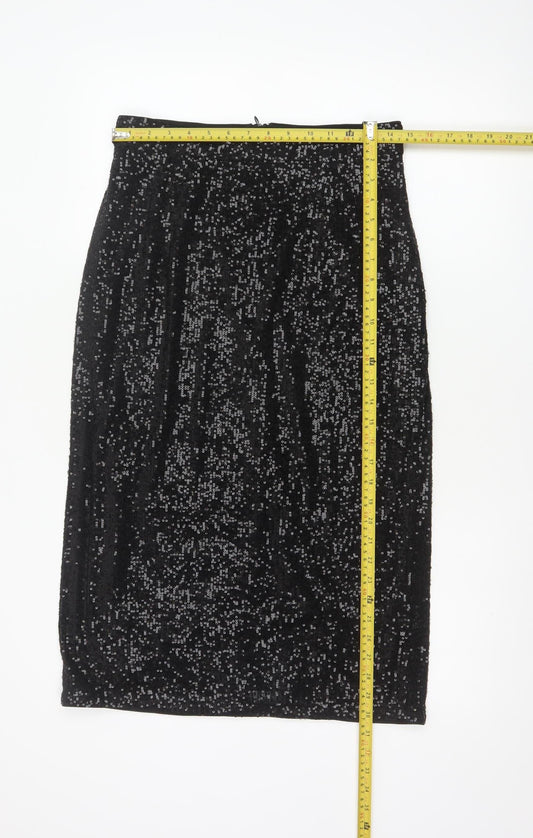 Marks and Spencer Women’s Black Sequin Pencil Skirt Size 10