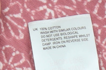 White Stuff Womens Pink Floral Sleeveless Cotton Tunic Blouse Size 12
