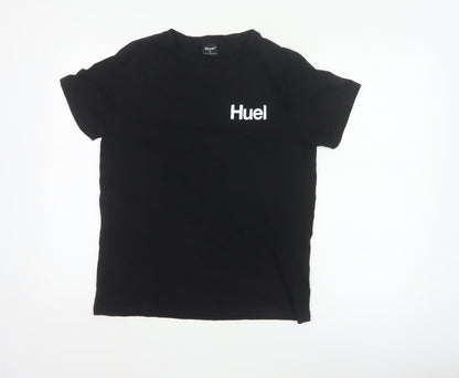 Huel Men's Black Crew Neck Short Sleeve Cotton Blend T-Shirt Size S