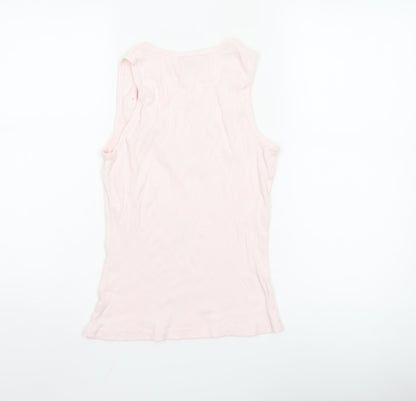Joe Browns Women’s Pink Lace Trim Cotton Camisole Tank Top Size 14