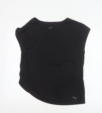 Puma Women's Black Sleeveless Stretch T-Shirt Medium