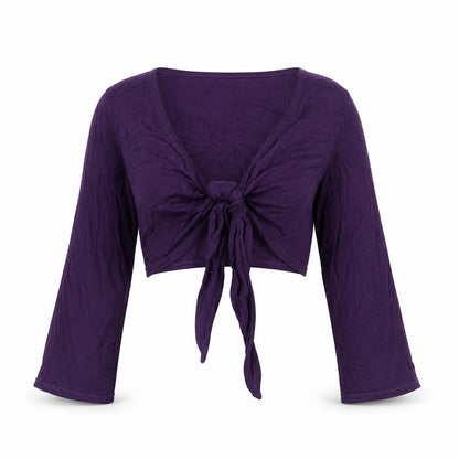 L.K. Bennett Women's Purple Wrap Blouse S 3/4 Sleeve Viscose Top