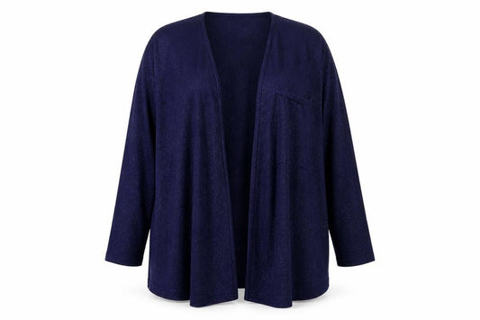 Monsoon Women's Blue Glitter Open Front Knit Cardigan XL