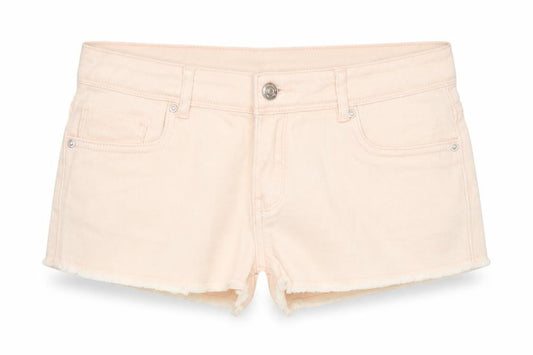 Denim Co. Women’s Beige Size 8 Hot Pants Frayed Denim Shorts