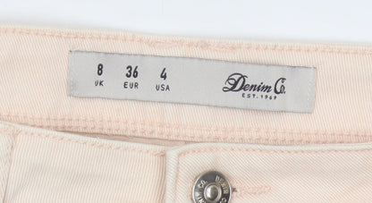 Denim Co. Women’s Beige Size 8 Hot Pants Frayed Denim Shorts