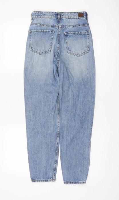 Zuki Womens Blue High Rise Mom Jeans Size 10 Relaxed Fit