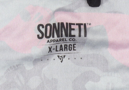 Sonneti Men's Green Red Camouflage Sleeveless Tank Top XL
