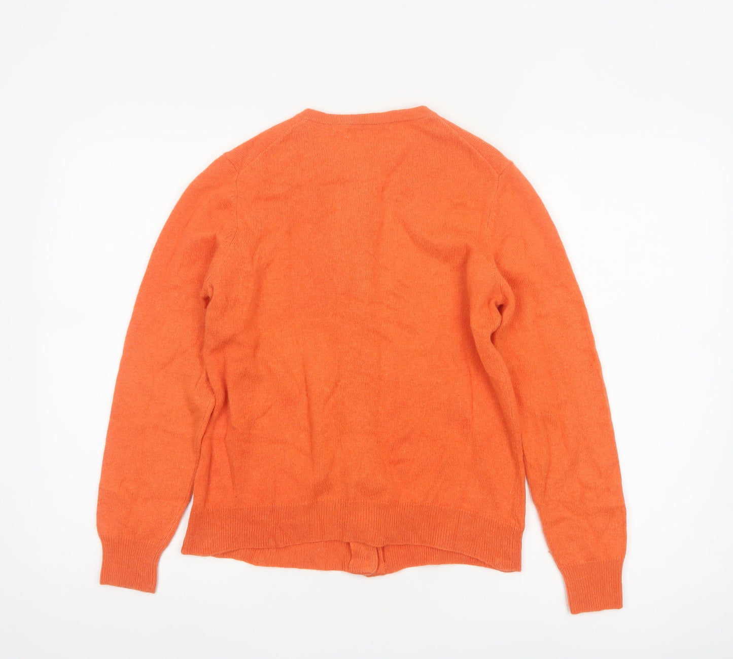Woolovers Women’s Orange Cashmere Merino Cardigan Size S