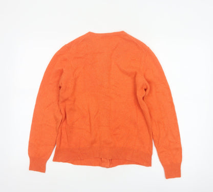 Woolovers Women’s Orange Cashmere Merino Cardigan Size S