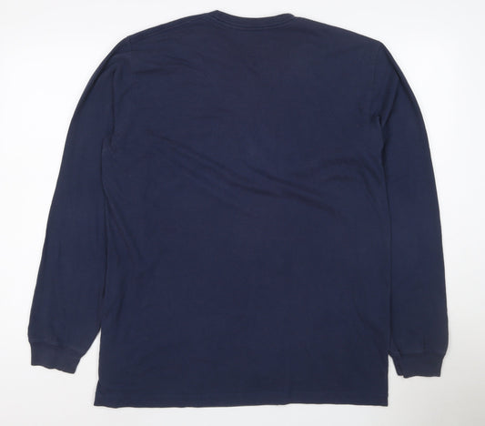 Nike Men's Blue Dri-Fit Long Sleeve Tennis T-Shirt Size L