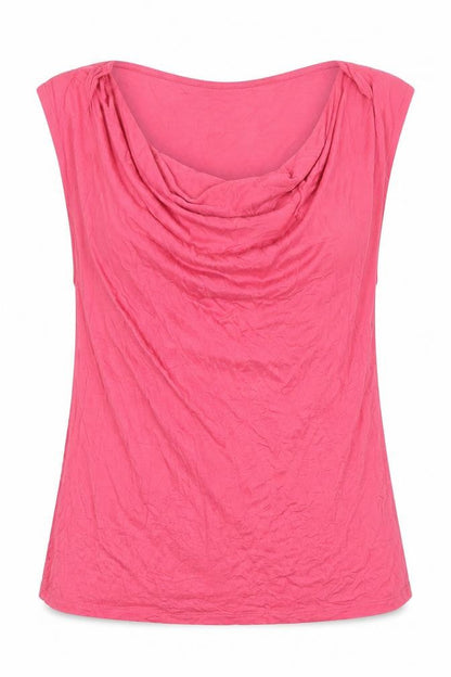 Nougat London Women’s Pink Viscose Cowl Neck Sleeveless Blouse Size 14