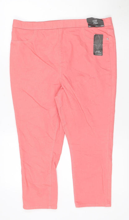 Matalan Denim Women Coral Pink Size 16 Cropped Jegging Jeans