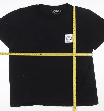 Pokemon Women's Black Cotton Crew Neck T-Shirt Size M