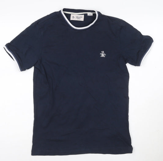 Original Penguin by Munsingwear Men's Navy Crew Neck Cotton T-Shirt Size M