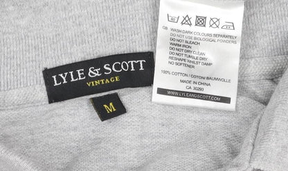 Lyle & Scott Womens Grey Polo Shirt Size M Cotton Short Sleeve