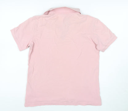 Burberry Men's Pink Slim Fit Cotton Polo Shirt Size S