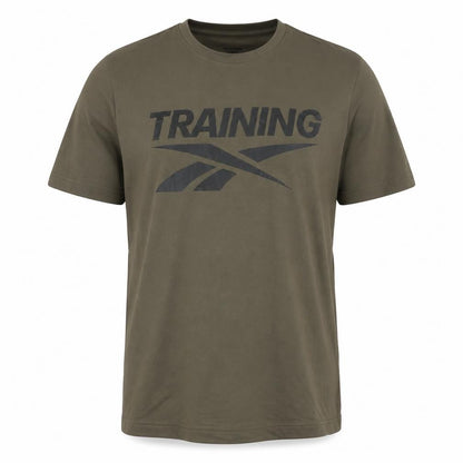 Reebok Men's Green Training Graphic T-Shirt M Regular Fit