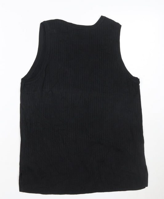 Marks and Spencer Women's Black Sleeveless Knit Tank Top Size 16