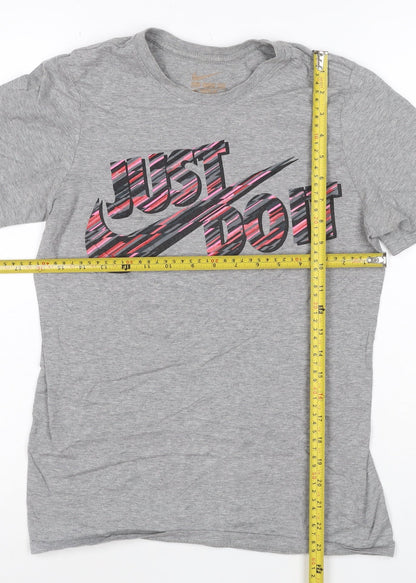 Nike Womens Grey Just Do It T-Shirt M Short Sleeve Sports Top