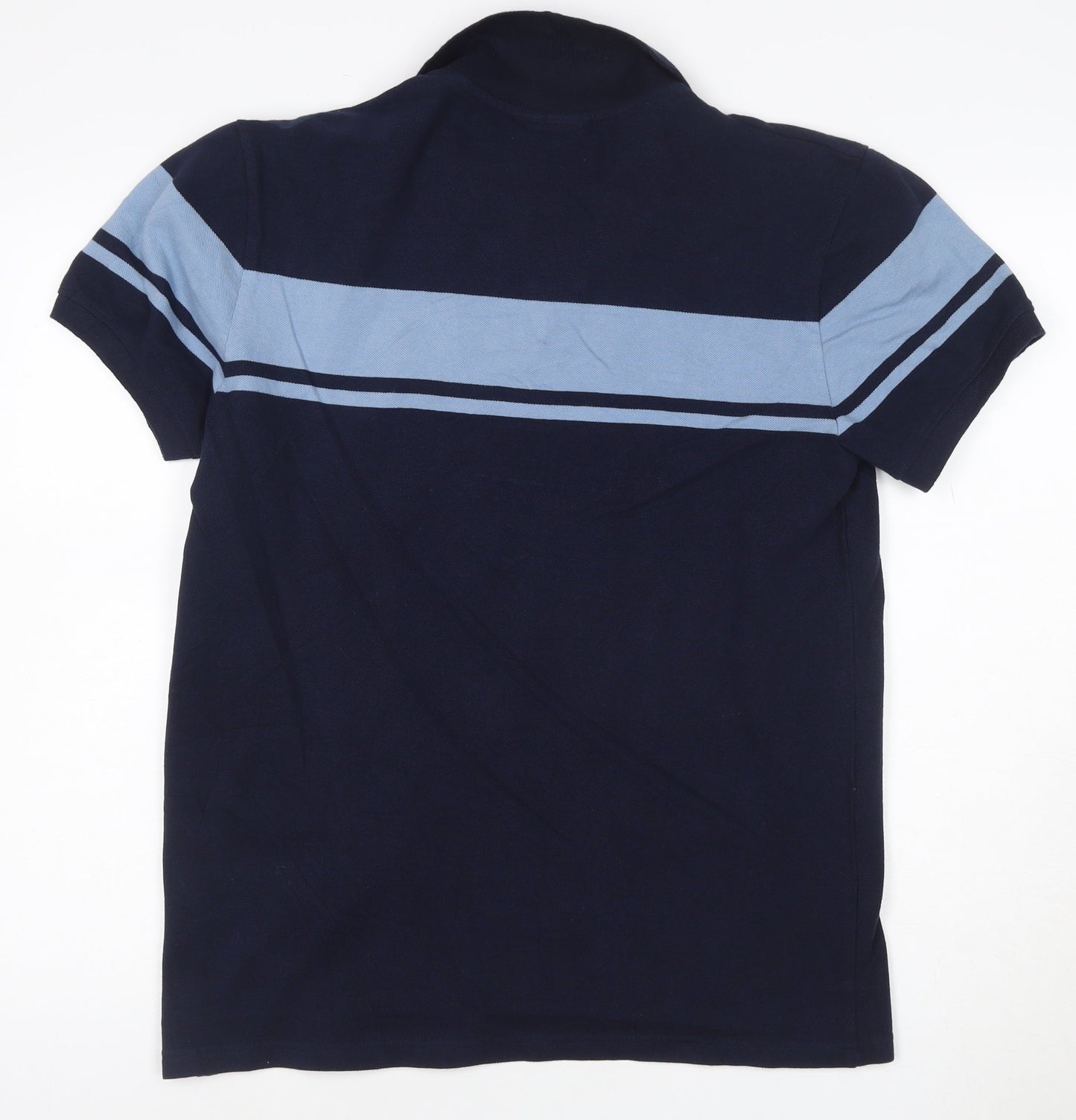 Sergio Tacchini Men's Blue Regular Fit Short Sleeve Polo L