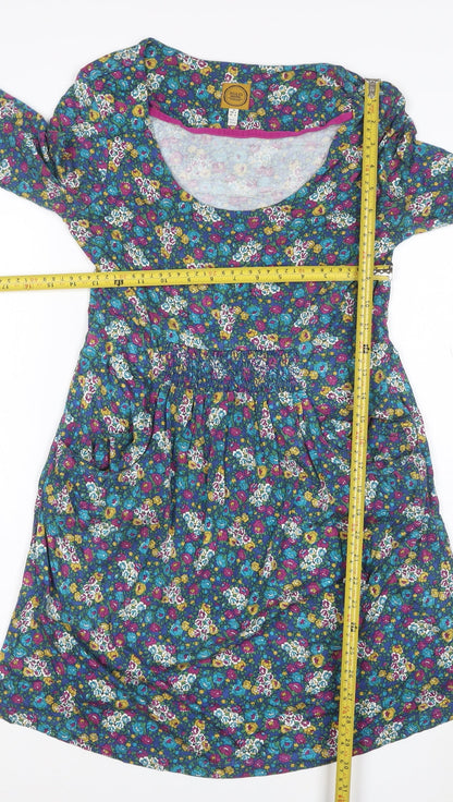 Joules Women’s Multicoloured Floral Fit & Flare Dress Size 10