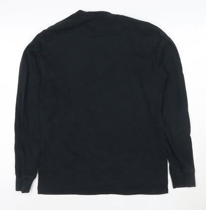 Converse Men's Black Long Sleeve Graphic Print Cotton T-Shirt M