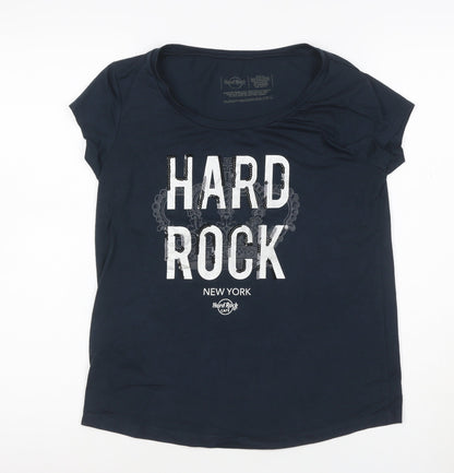 Hard Rock Cafe Women's Navy Small Graphic Short Sleeve T-Shirt