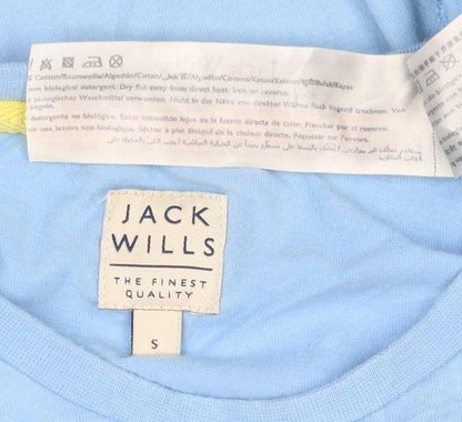 Jack Wills Women's Blue Cotton Crew Neck T-Shirt Size S