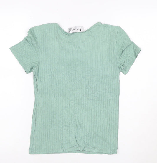 The Terry Women’s Green Short Sleeve Basic T-Shirt Size M