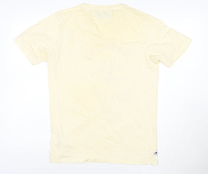 New Balance Men's Beige Track Club Cotton Crew Neck T-Shirt Medium