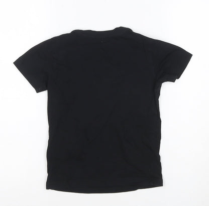 Diesel Boys Black Cotton Logo Short Sleeve T-Shirt 6 Years
