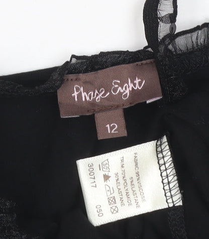Phase Eight Women's Black Size 12 Camisole Viscose Top