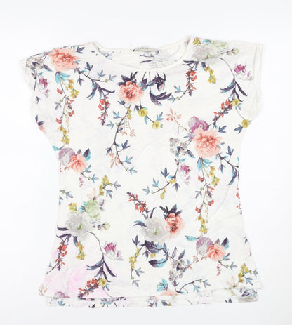Oasis Women’s Multicoloured Floral Cotton T-Shirt Size S