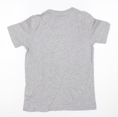 Russell Athletic Boys Grey Logo T-Shirt 9-10 Years Short Sleeve Sports Tee