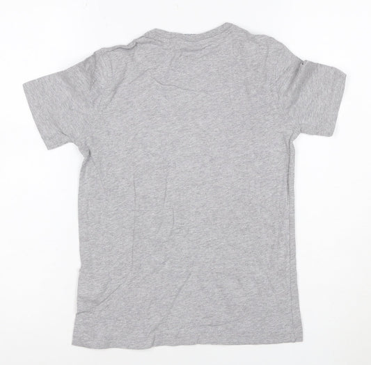 Russell Athletic Boys Grey Logo T-Shirt 9-10 Years Short Sleeve Sports Tee