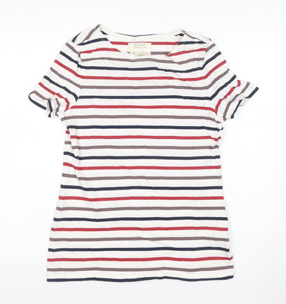 Seasalt Women’s Multicoloured Striped Organic Cotton T-Shirt Size 10