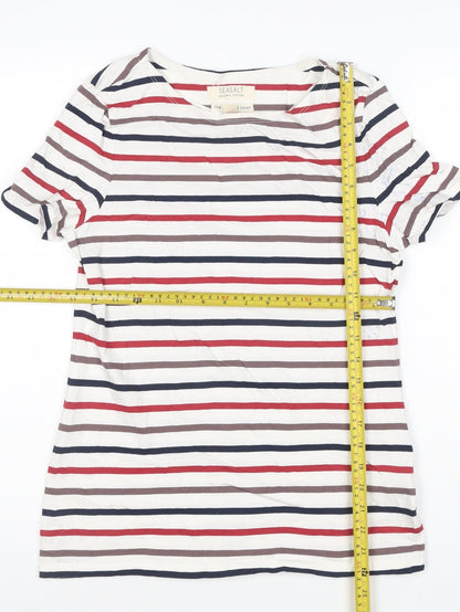 Seasalt Women’s Multicoloured Striped Organic Cotton T-Shirt Size 10