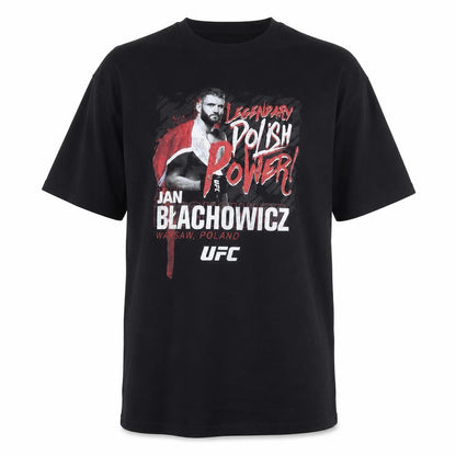 UFC Men’s Black 2XL Cotton Graphic T-Shirt Jan Błachowicz Polish Power
