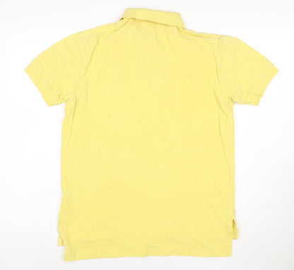 Ralph Lauren Men's Yellow Cotton Polo Shirt Size S