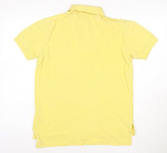 Ralph Lauren Men's Yellow Cotton Polo Shirt Size S