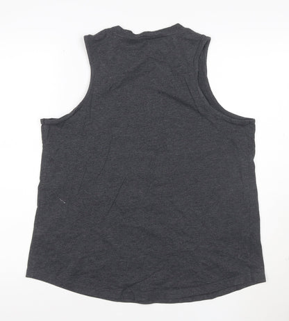 Marks and Spencer Womens Grey Sleeveless Cotton Tank Top Size 12