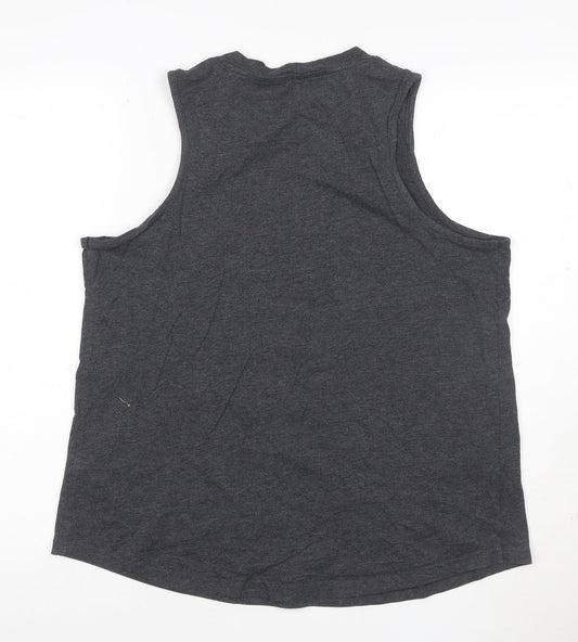 Marks and Spencer Womens Grey Sleeveless Cotton Tank Top Size 12